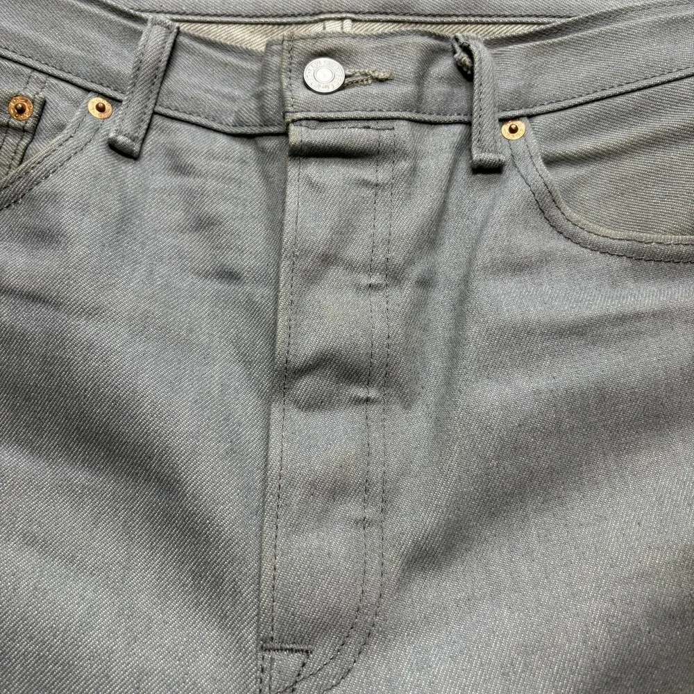 Vtg Levis‎ 501 Jeans Mens 34x34 Gray Regular Fit Straight Leg Denim Pants Casual